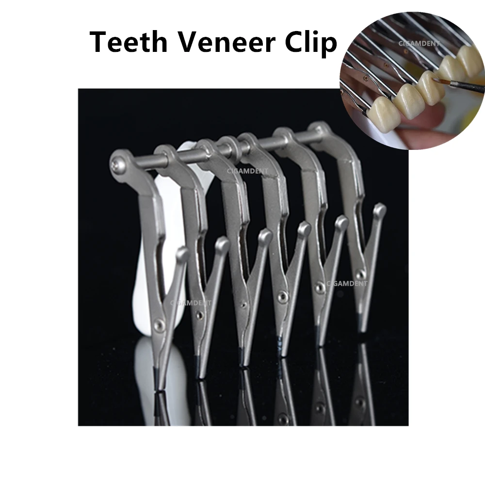 

1Set Dental Instruments Porcelain Veneer Glazing Handle Temporary Crowns Holder Clip Denture False Teeth Porcelain Brush Tool