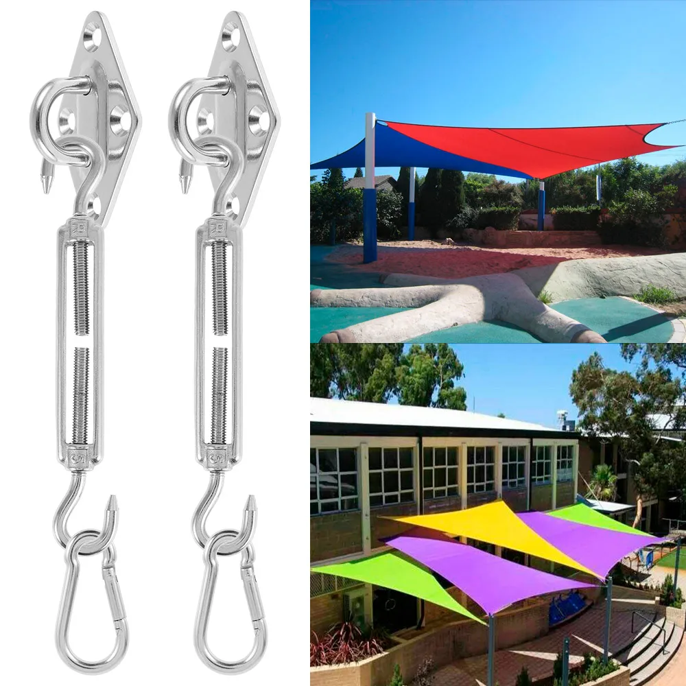 Awning Install Attachment Set Heavy Duty Sun Shade Sail Stainless Steel Hardware Kit for Home Garden Sunshade Fixing Accessories