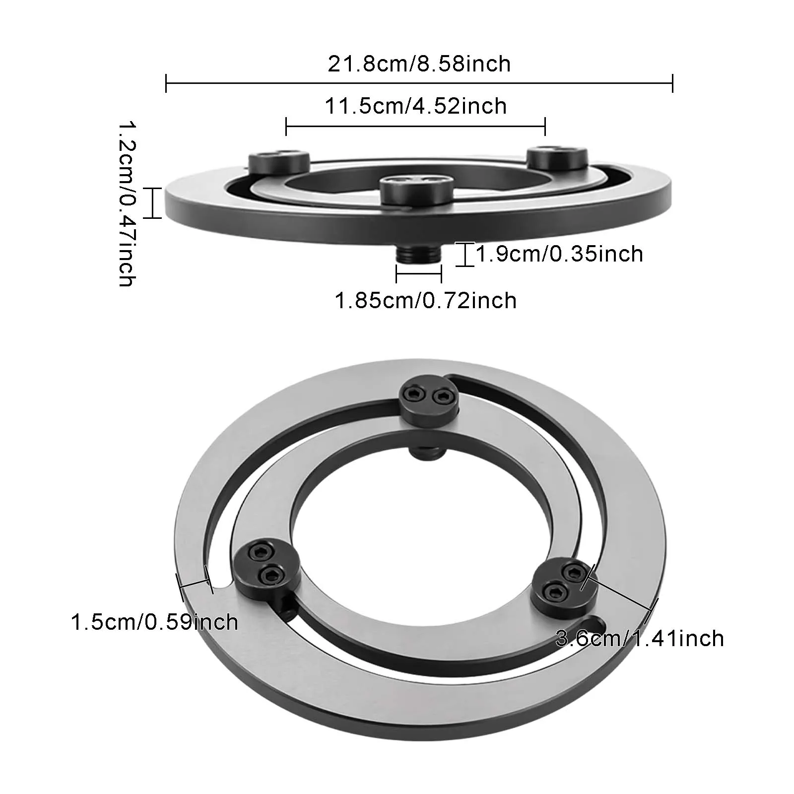 Jaw Boring Ring Three-Jaw Chuck Steel Soft Jaw Boring Ring for CNC Lathe Chuck Soft Top Jaws Bore Repair Claw Device (6/8Inch)