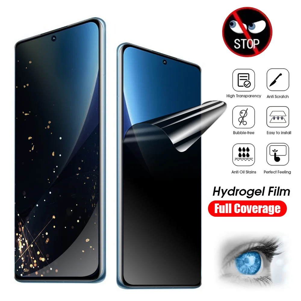 Антишпионская Гидрогелевая пленка для защиты экрана Vivo V30 Lite iQOO Neo9 Pro Y100i Power S18e S18 Pro