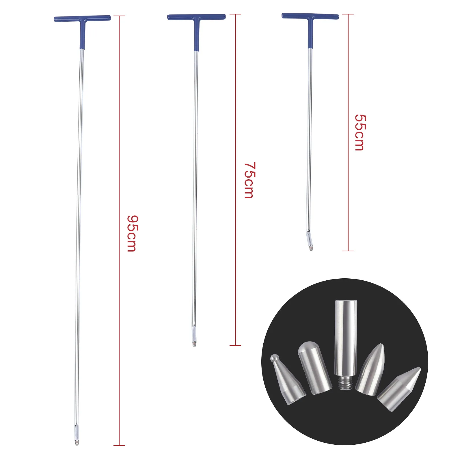 Car Dent Repair Tools Hooks Pry Bars Three-piece Set of Pits Dents Leveling Top Hooks Sheet Metal