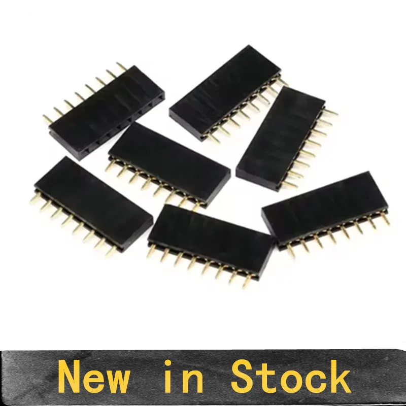 10PCS Single Row Pin Female Header Socket Pitch 2.54mm 1*2p 3p 4p 5p 6p 7p 8p 9p 10p 12p 14p 16p 18p 20p 22p 40p Pin Connector
