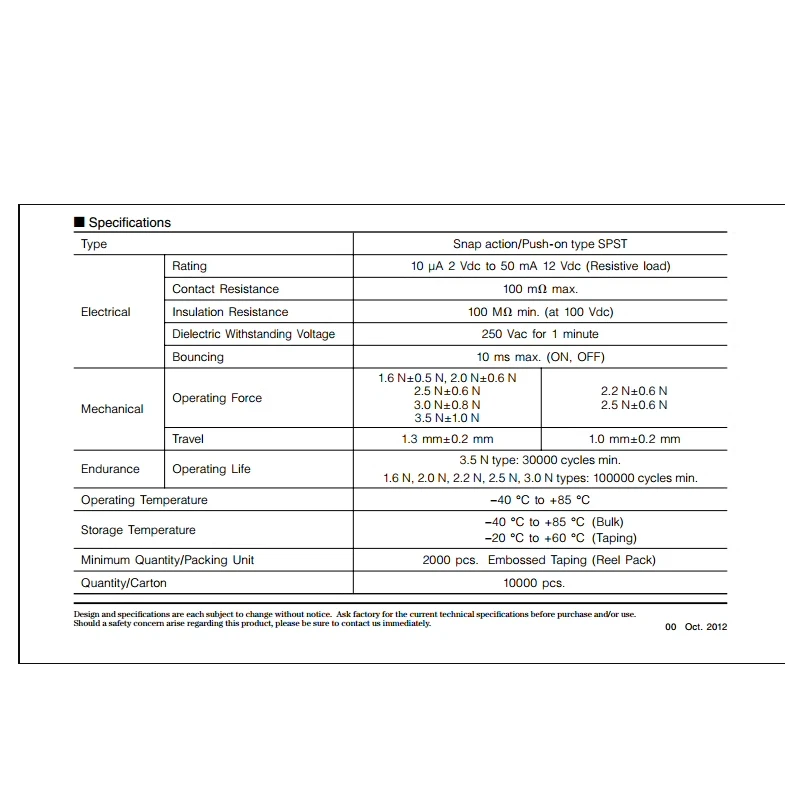 5pcs/lot Japan 6*6*5 Silent Silicone Tact Switch EVQP1F05M Button SMD 4 pins Reset Button Car Button For panasonic