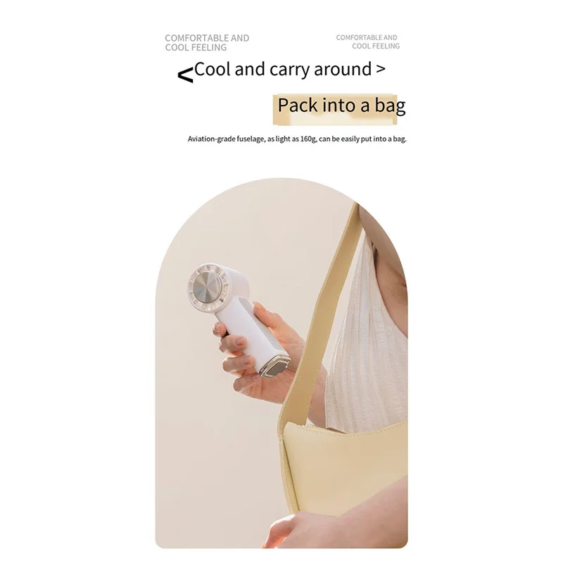 A60Z Top Portable Handheld Fan Mini Air Conditioner Fan, 2000Mah USB Rechargeable