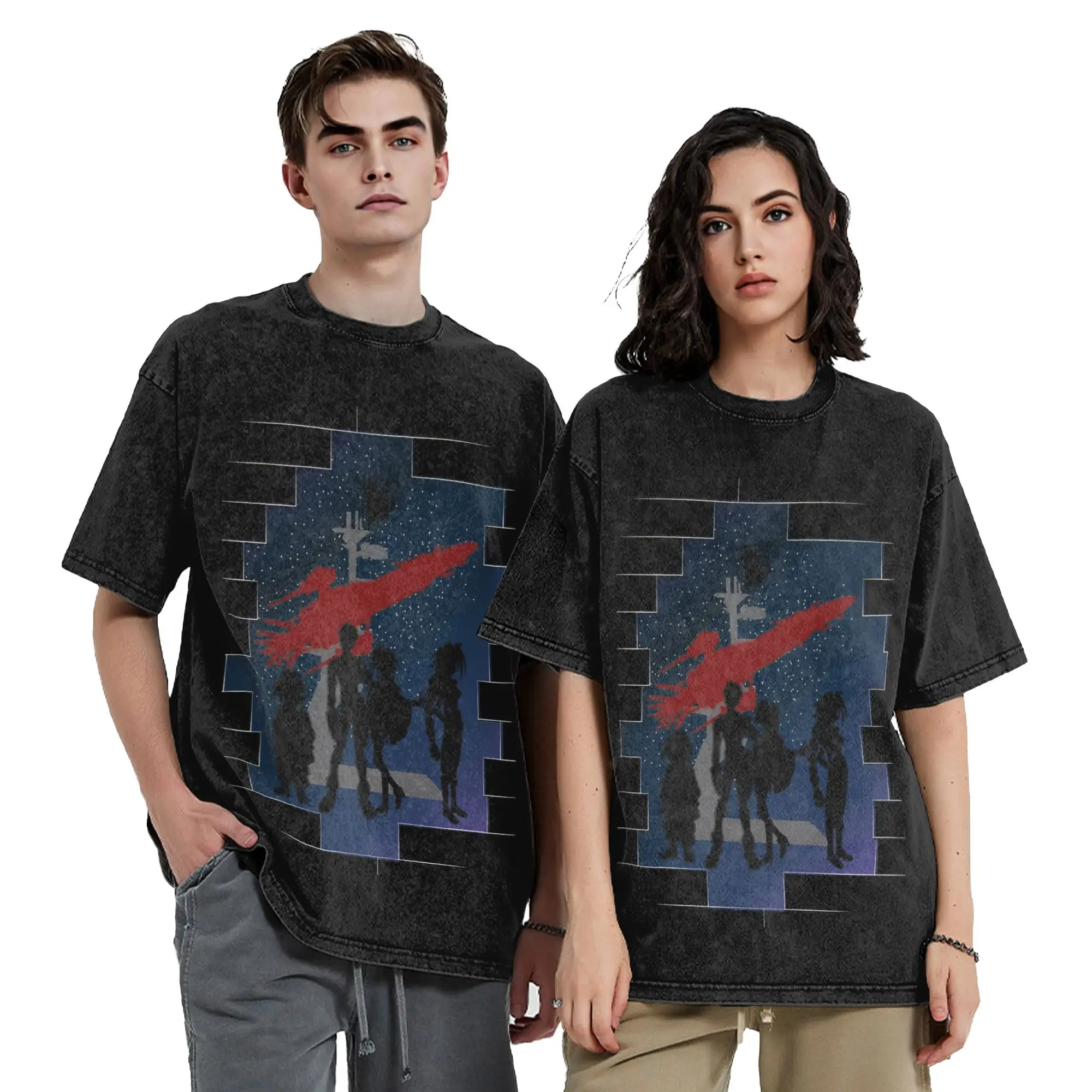 Harajuku Washed Shirts Hellsing - Alucard Outfit Novelty T Shirt High Street  Streetwear 100% Cotton Graphic Printed Tees view 4