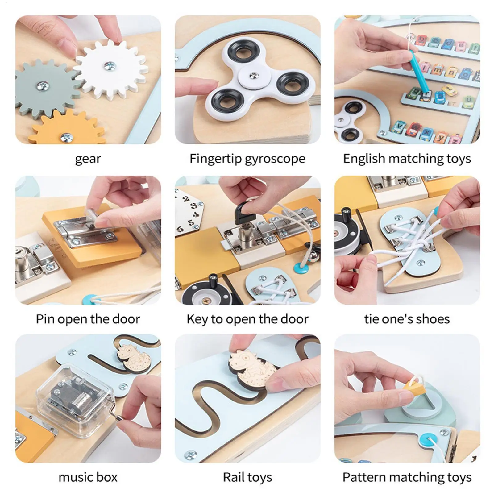 Muur zintuiglijk bord dinosaurusvorm houten speelgoed voor vroeg leren Activiteit muur zintuiglijk bord voor kinderen jongens meisjes familiehuis