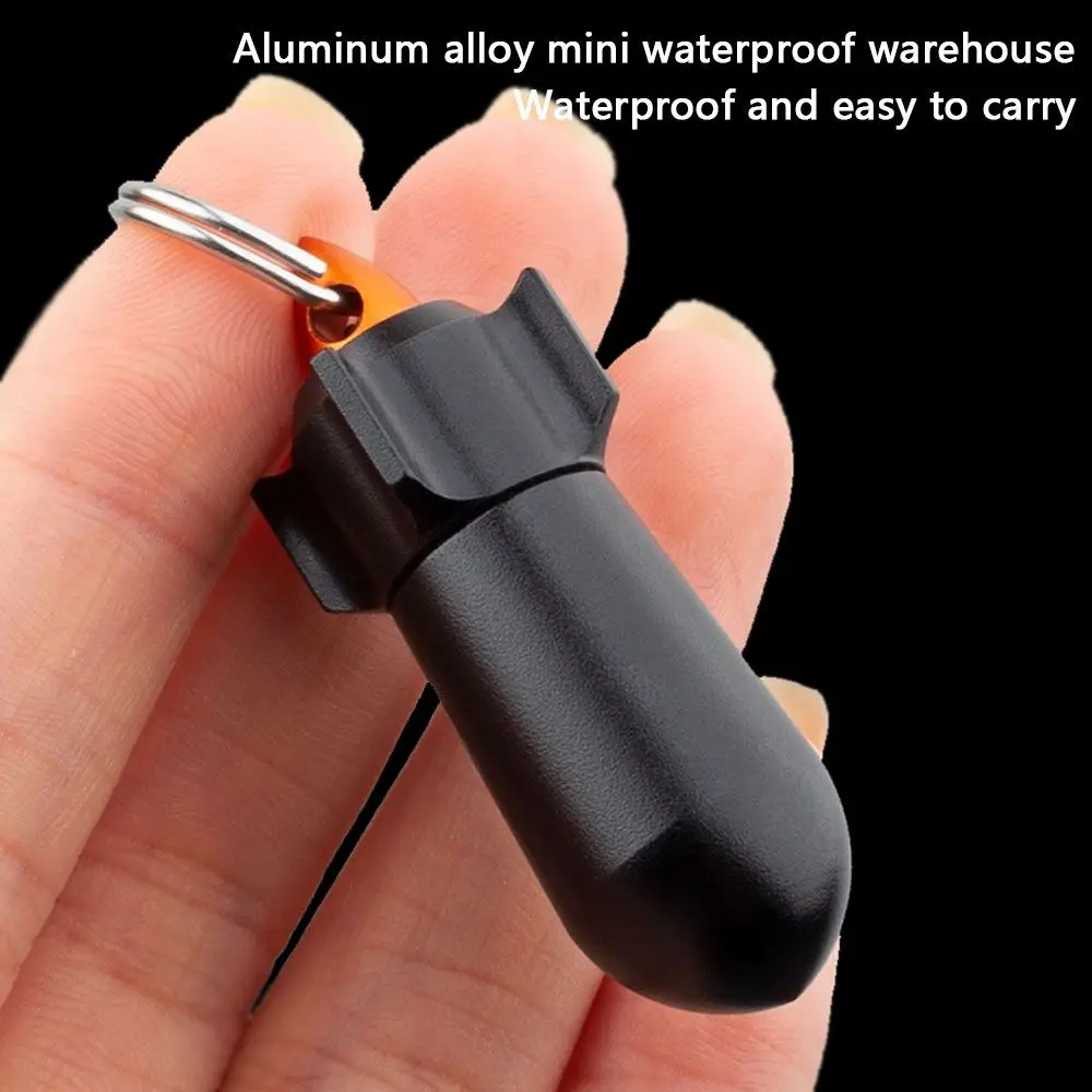EDC Mini capsula esterna vitamina assistenza sanitaria portachiavi portapillole in alluminio scatola portapillole bottiglia per pillole