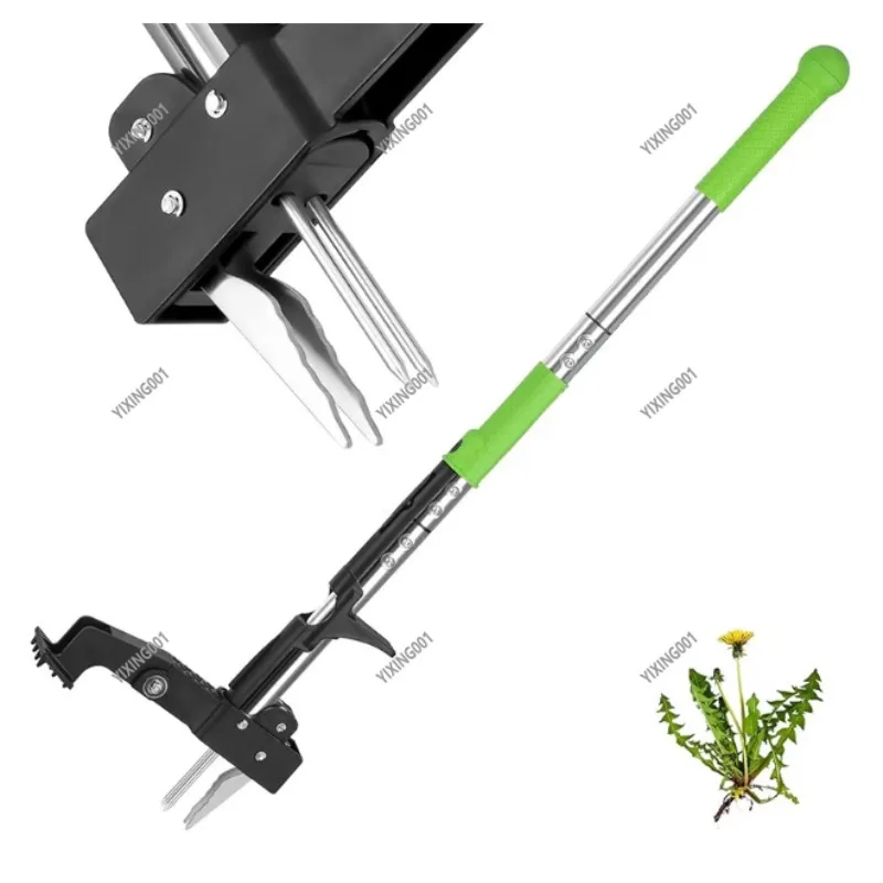 Bend-Free Garden Weed Puller - Root Removal Weed Extractor Tool for Lawn Weed Removal
