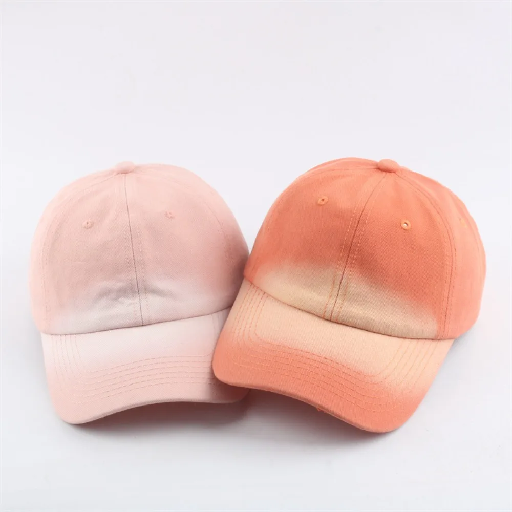 Quick Dry Gradient Color Baseball Cap Adjustable Breathable Outdoor Sports Hat Ponycap Trucker Hat UV Protection Snapback Hat