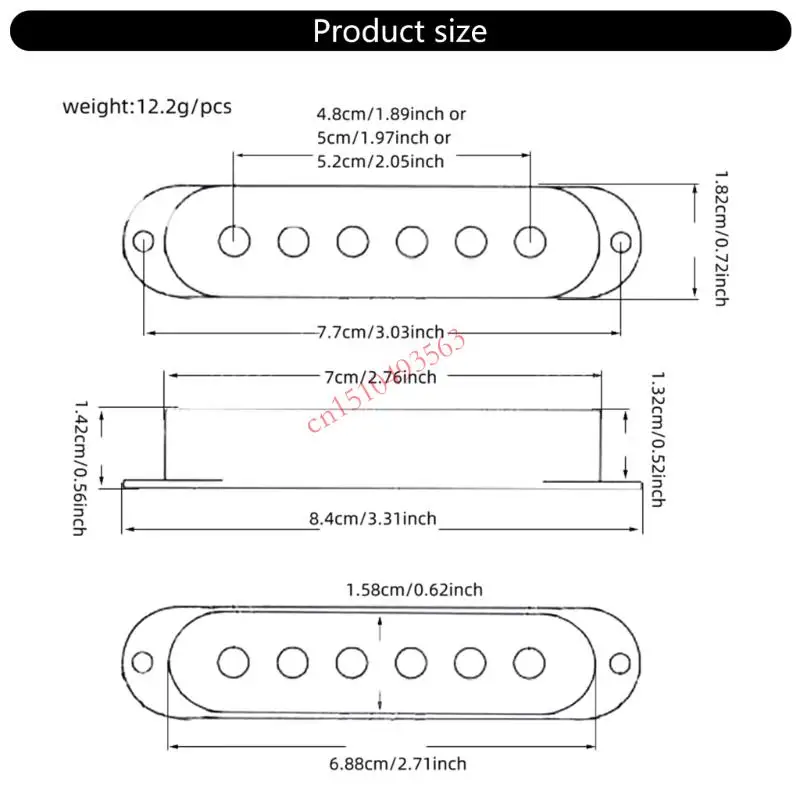 448C Multifauntal E -Gitarren -Pickup Metal Cover Gitarre Accessoires Instrument Teil Metall Textur Easy Installation