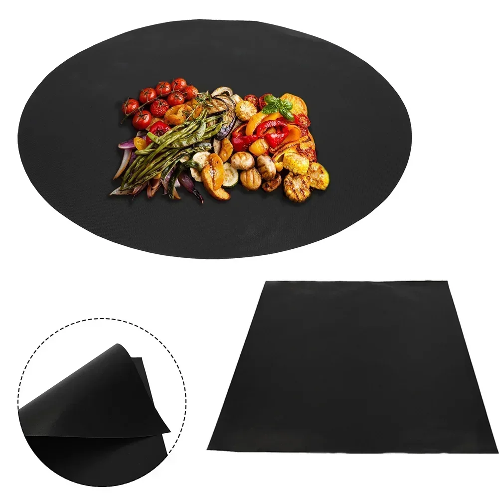 Non-stick BBQ Grill Mat 40*33cm Baking Mat BBQ Tool Cooking Grilling Sheet Heat Resistance Reusable Mats Kitchen Tools