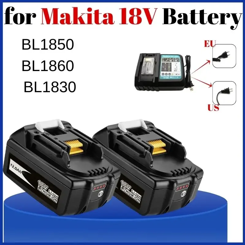 

12000mAh for Makita 18v Battery bl1850b BL1850 bl1860 bl 1860 bl1830 bl1815 bl1840 LXT400 12.0Ah for makita tools drill