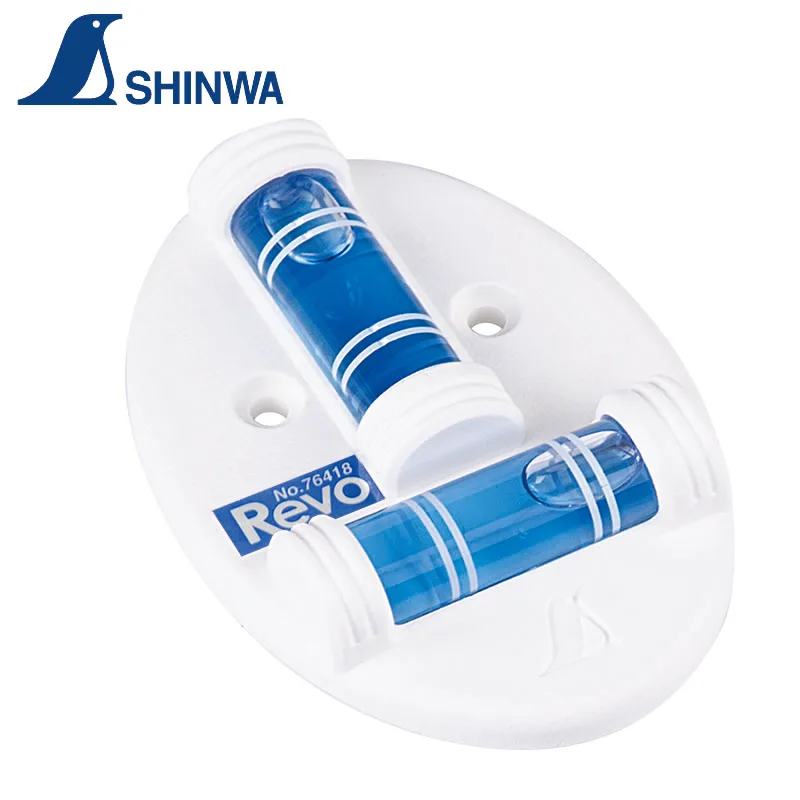 SHINWA High Precision Mini Portable Acrylic T-Shape Lineclip Keyring Horizontal Nivel Level Bubble Ruler for Rule and Square