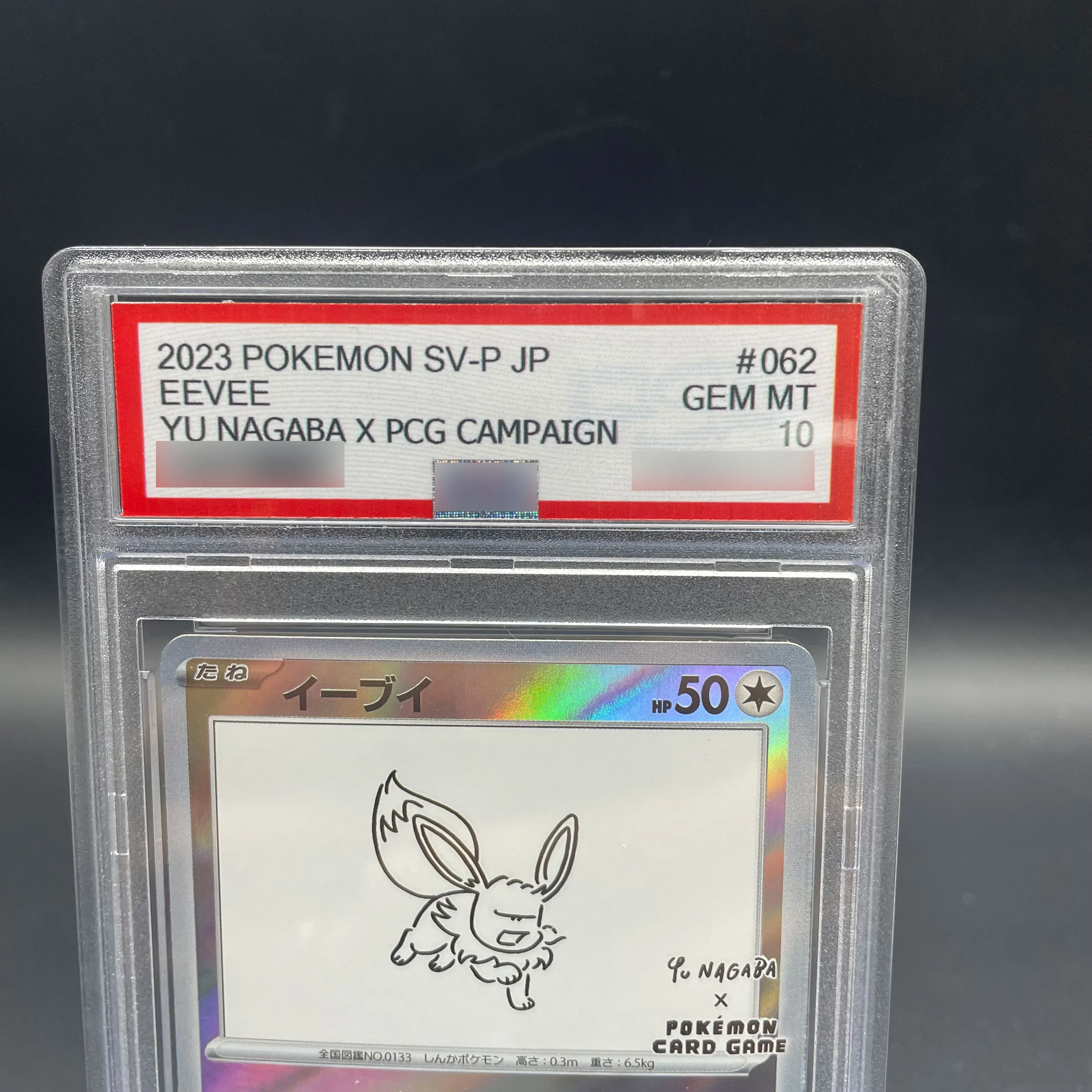 DIY Anime 2023 PTCG SV-P Japońska wersja EEVEE Karta Kolekcjonerska Rzadka Karta z Oceną 10 Punktów Karta do Gry Anime Prezent Zabawka