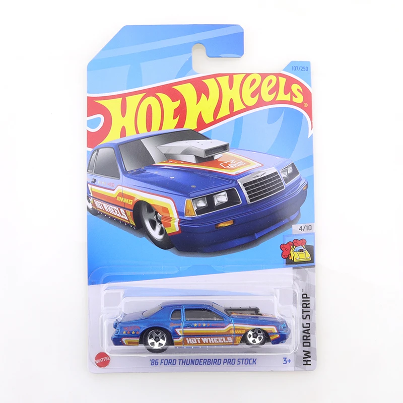 2023 Hot Wheels  86 FORD THUNDERBIRD PRO STOCK #107/250 HW Drag Strip 4/10 Mini Alloy Coupe 1/64 Metal Diecast Model Car