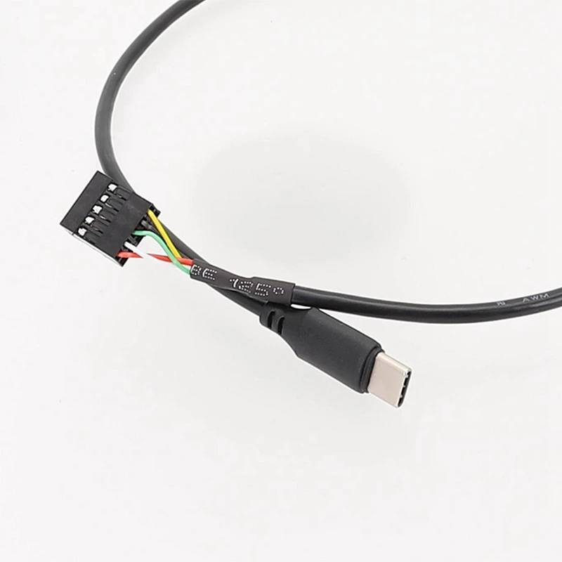 2Pcs USB 9Pin to USB Type C Cable for Computer Motherboard to USBC Secondary Screen PC LCD Screen 9Pin USB Cable Adapter