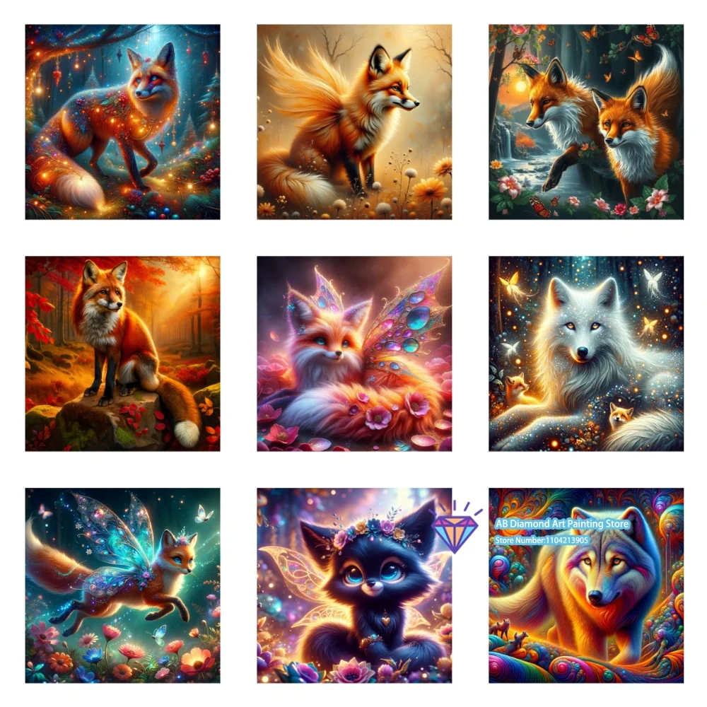 Diamond Painting Neu 2026 Traumhafter Fuchs-Elf Geeignet für Anfänger Vollquadrat Runde Diamanten Mosaik-Stickerei Deko für Zuhause 5D