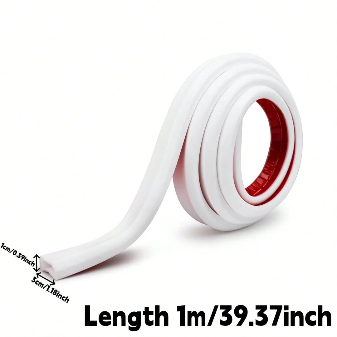 1PC 1m/39.37inch Self-adhesive Rubber Cable Protector - Wire Management System for Walls and Floors, Easy to Install, Wire Invis