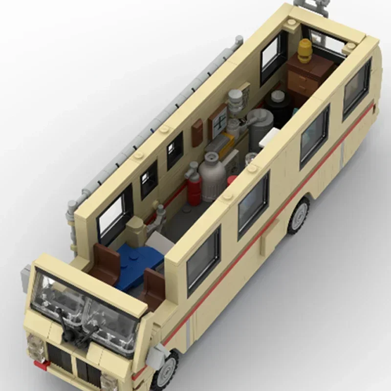 Bloques de construcción Moc, modelo de coche de película famosa, tecnología de autobús Breaking Bad RV, bloques modulares, regalos, juguetes de Navidad, conjuntos DIY de montaje