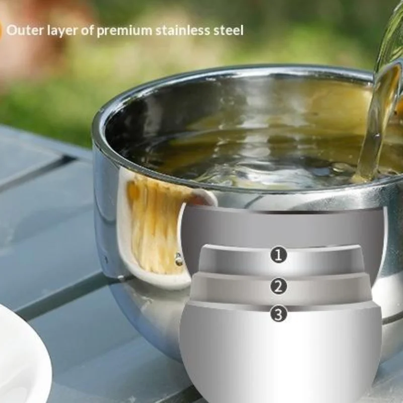 Multi-function 50/75/100/150ML Stainless Steel Cup Double Layer Thicken Espresso Coffee Cup Smooth Shaving Mug