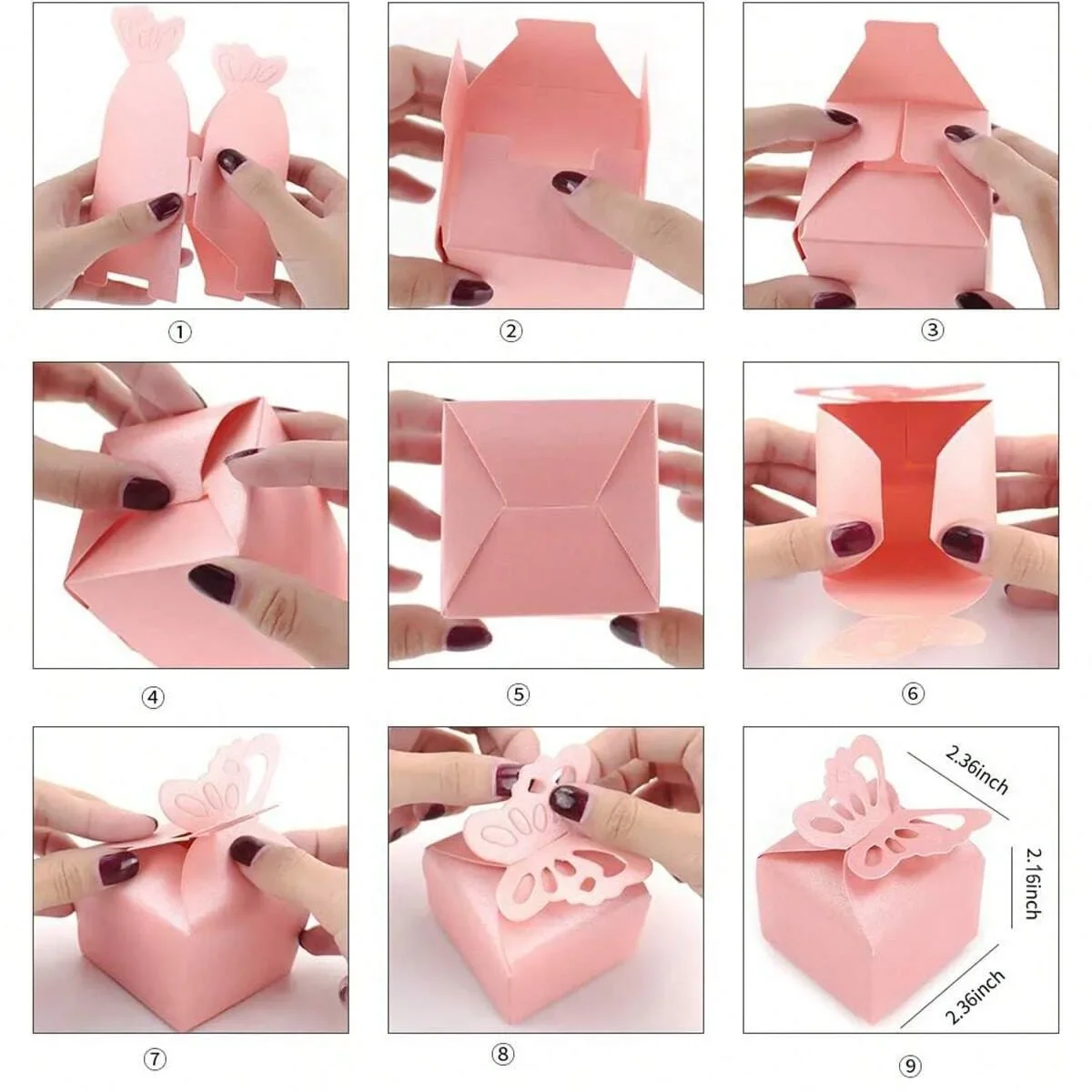 25pcs Butterfly Favor Boxes Girl Baby Shower Butterfly Candy Box Decoration Party Wedding Birthday Small Butterfly Gift Boxes