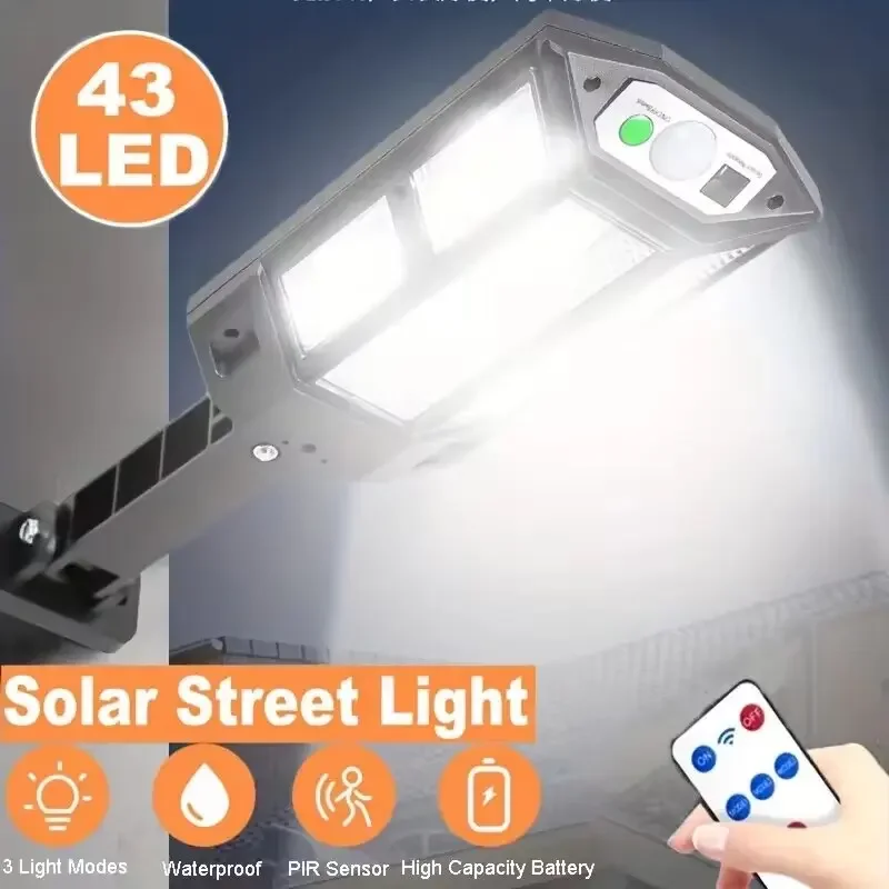 NEW LED Light Outdoor Solar Light Motion Sensor 4 Mode Waterproof IP65 Solar Garden Light Street Light Garden Light 9900LM