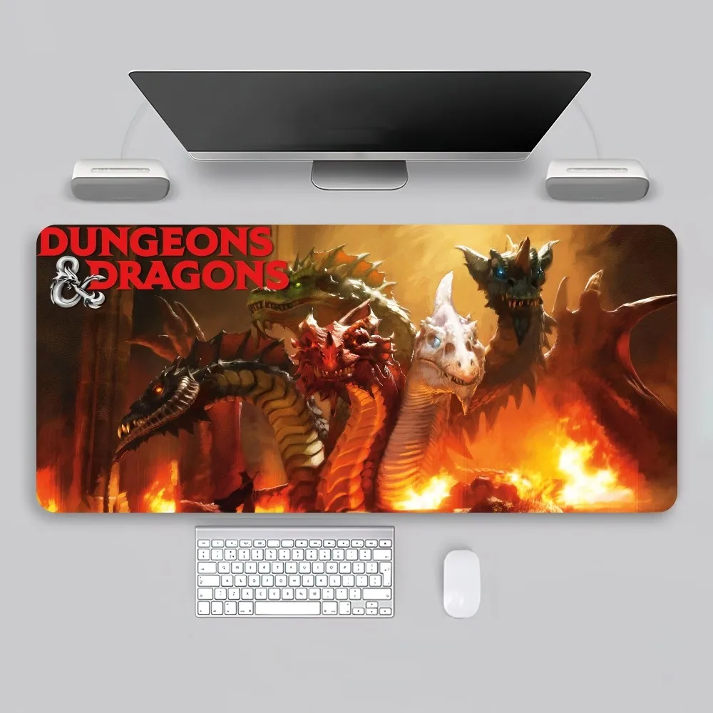 Classic Game D-Dungeons D-Dragons D-DND Mouse Pad Game Office tastiera per PC di grandi dimensioni in gomma scrivania da tavolo per Computer