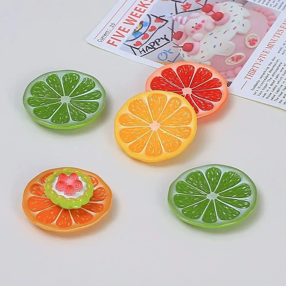 10Pcs/Lot Flatback Cabochon Orange Plate Decor Pieces DIY Handmade Hair Bow Supplies Scrapbooking and Phone Case Decor
