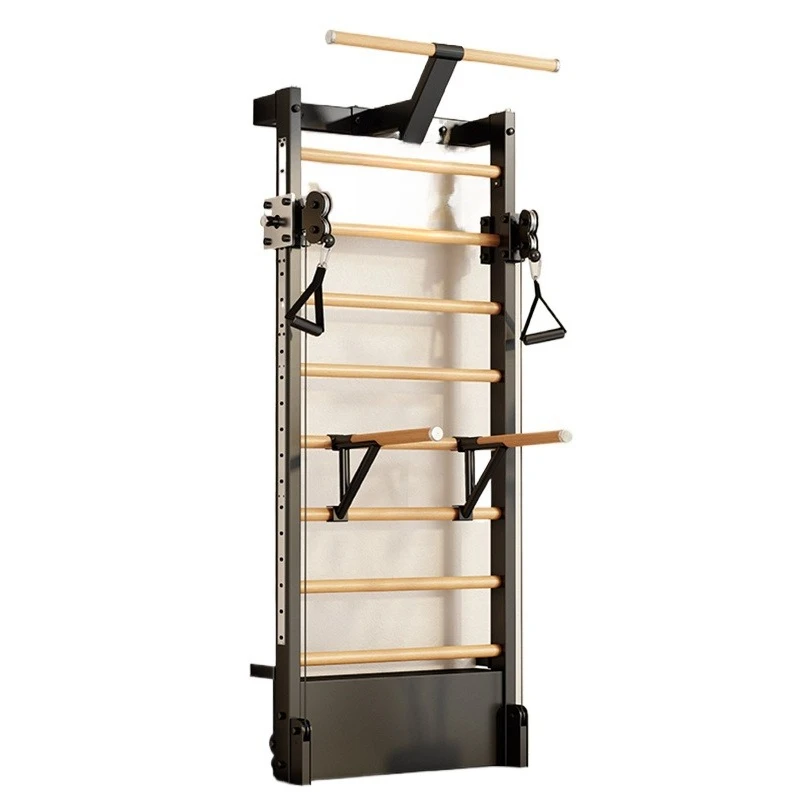 

Ladder Multifunctional Indoor Double Rod Wall Mounted Wooden Fitness Home Gym Skeleton