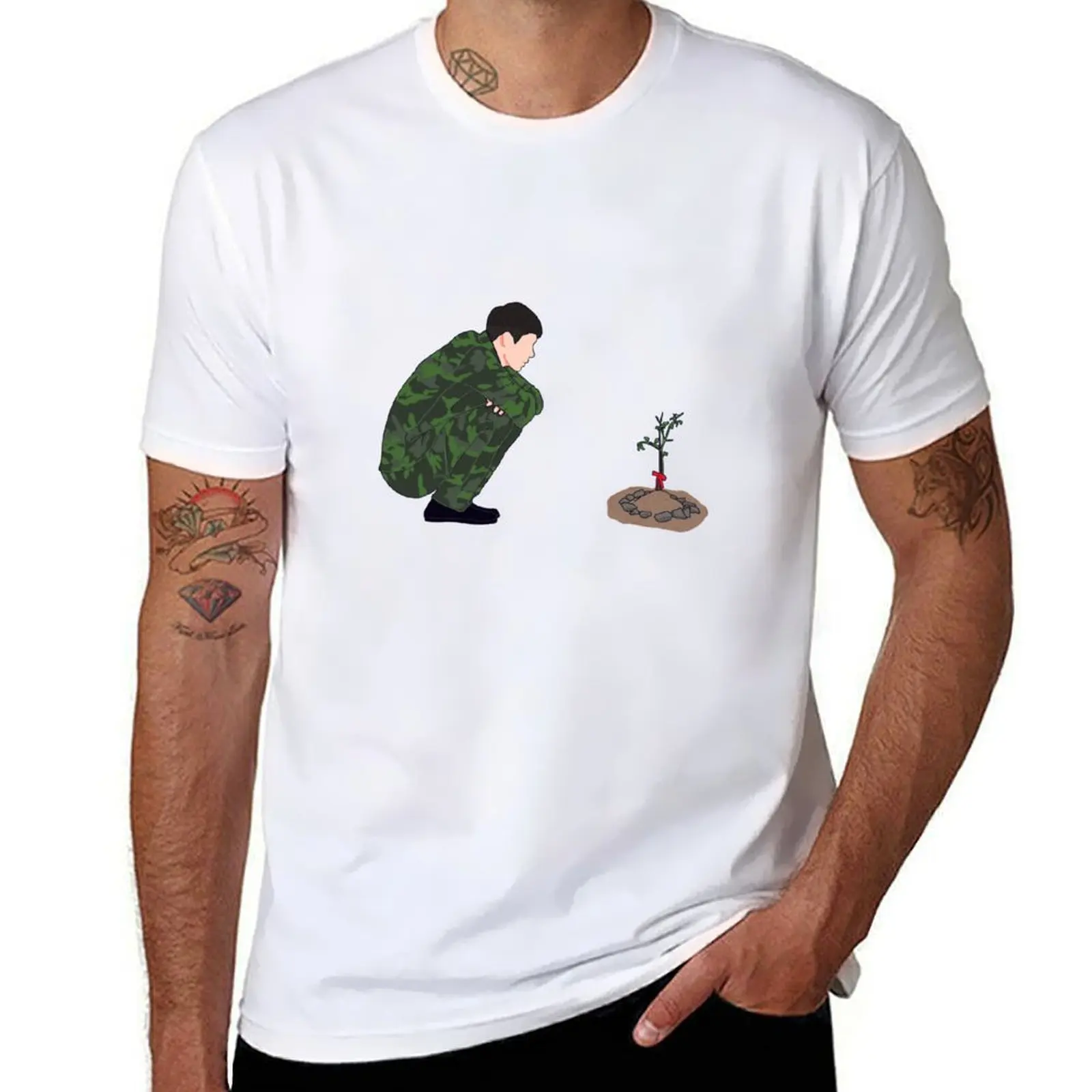 

Crash landing on you - TOMATO PLANT T-Shirt men t shirt cotton 100% t shirts for man slim fit T-Shirt