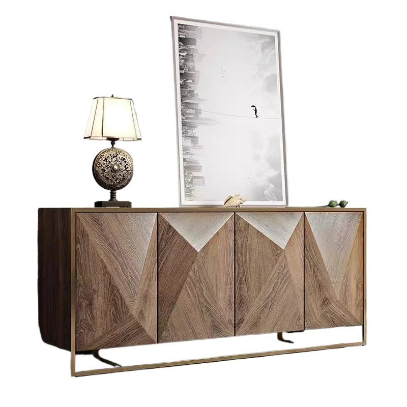 

Современный бежевый деревянный шкаф для столовых приборов из нержавеющей стали, мебель для гостиной, дома, деревянное хранилище