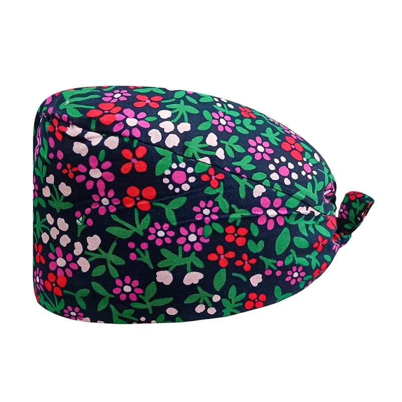 Cute and Pretty Printed Personalized Scrub Hats Medical ICU Surgical Nurses Cap Hospital Dentist Working Cap Pharmacy Hat