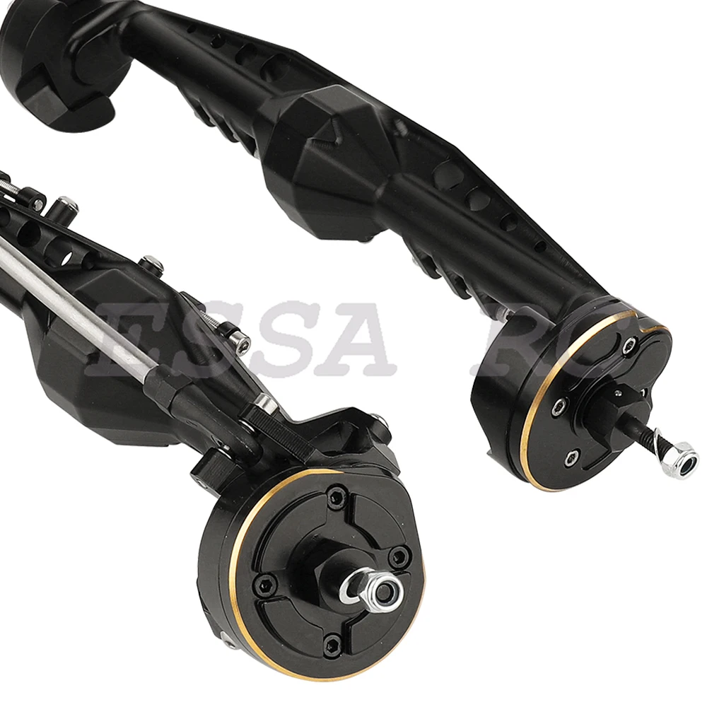 Aluminiowo-mosiężna ulepszona przednia tylna oś portalowa do 1/10 RC Car Axial Capra 1.9 UTB AXI03004 AXI03000T1 T2 Buggy F9 Upgrade Parts