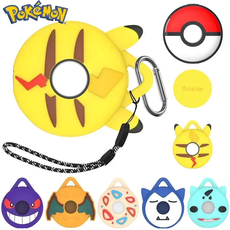 Capa protetora de silicone pokemon pikachu para pokemon go plus + anime capa à prova de choque com corda para poke mon go plus presente