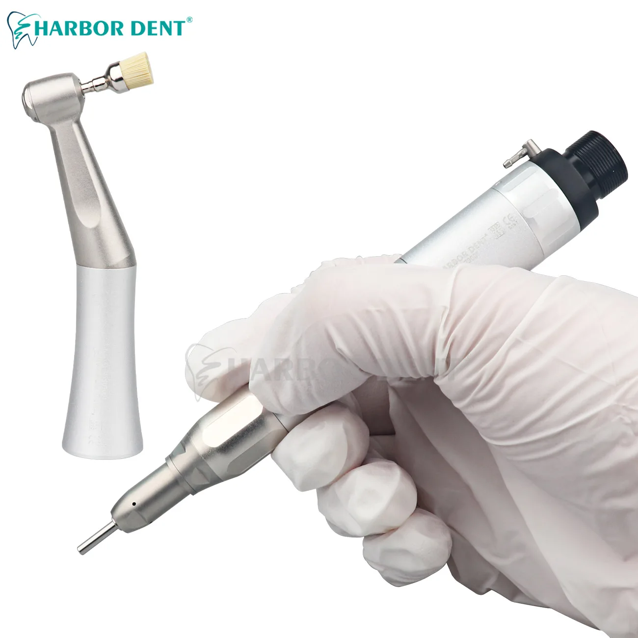 Dental Low Speed Handpiece 2/4Holes Air Motor Contra Angle Straight Handpiece Teeth Polishing Tool