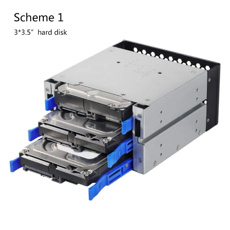 3.5 To 5.25 Three-Disc  Hard Drive Cages 2 Chassis Drives In The Chassis Hard Drive Box Computer Storage Expansion