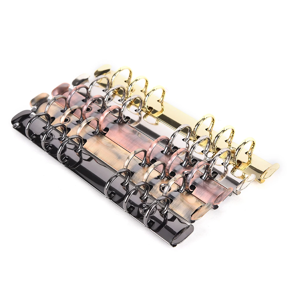 

Colorful Diary Metal Notebook Loose-leaf Ring File Folder Refillable Spiral Rings Binder Clip Binding Hoops