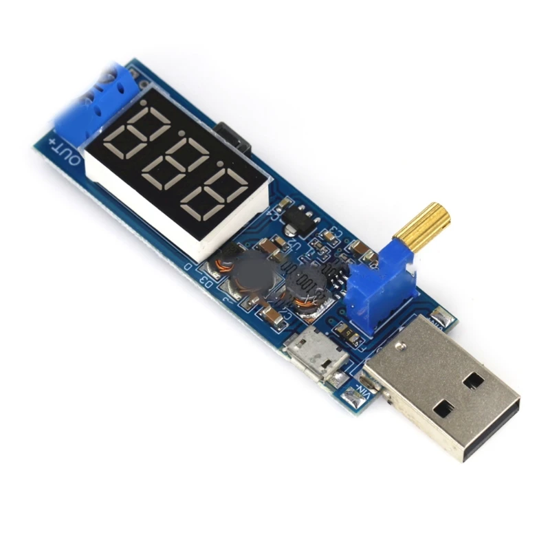 DC-DC Adjustable 5V Step Up Step Down Regulator to 3.3V 9V 12V 18V 24V Adjust Potentiometer USB Micro USB Input