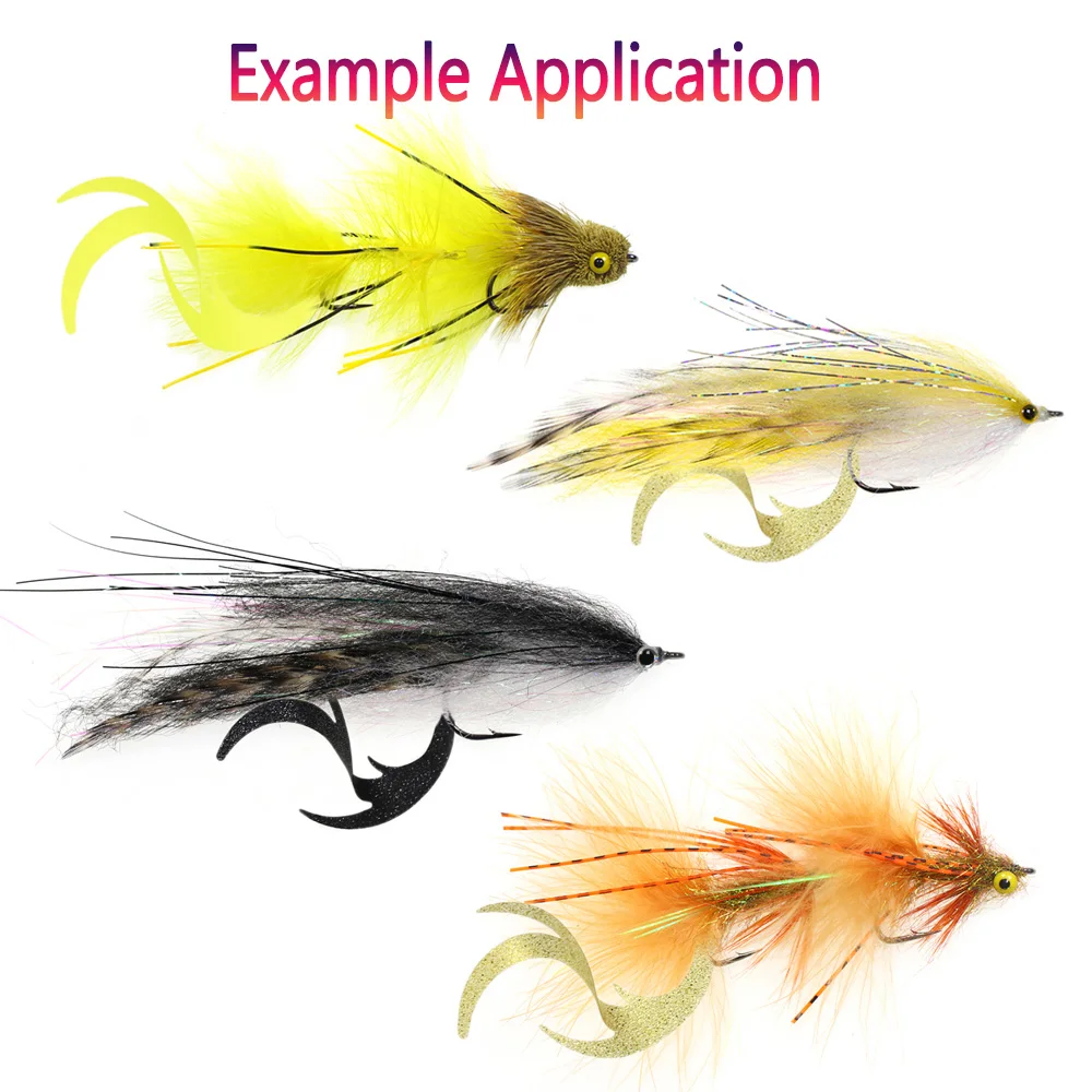 12 Stück Fliegenfischen-Stimulator aus Silikon: Wackelnde Drachenschwänze zum Fliegenbinden – Material für Hecht-, Barsch-, Forellen- und Salzwasser-Streamer-Angelköder – Detail 7