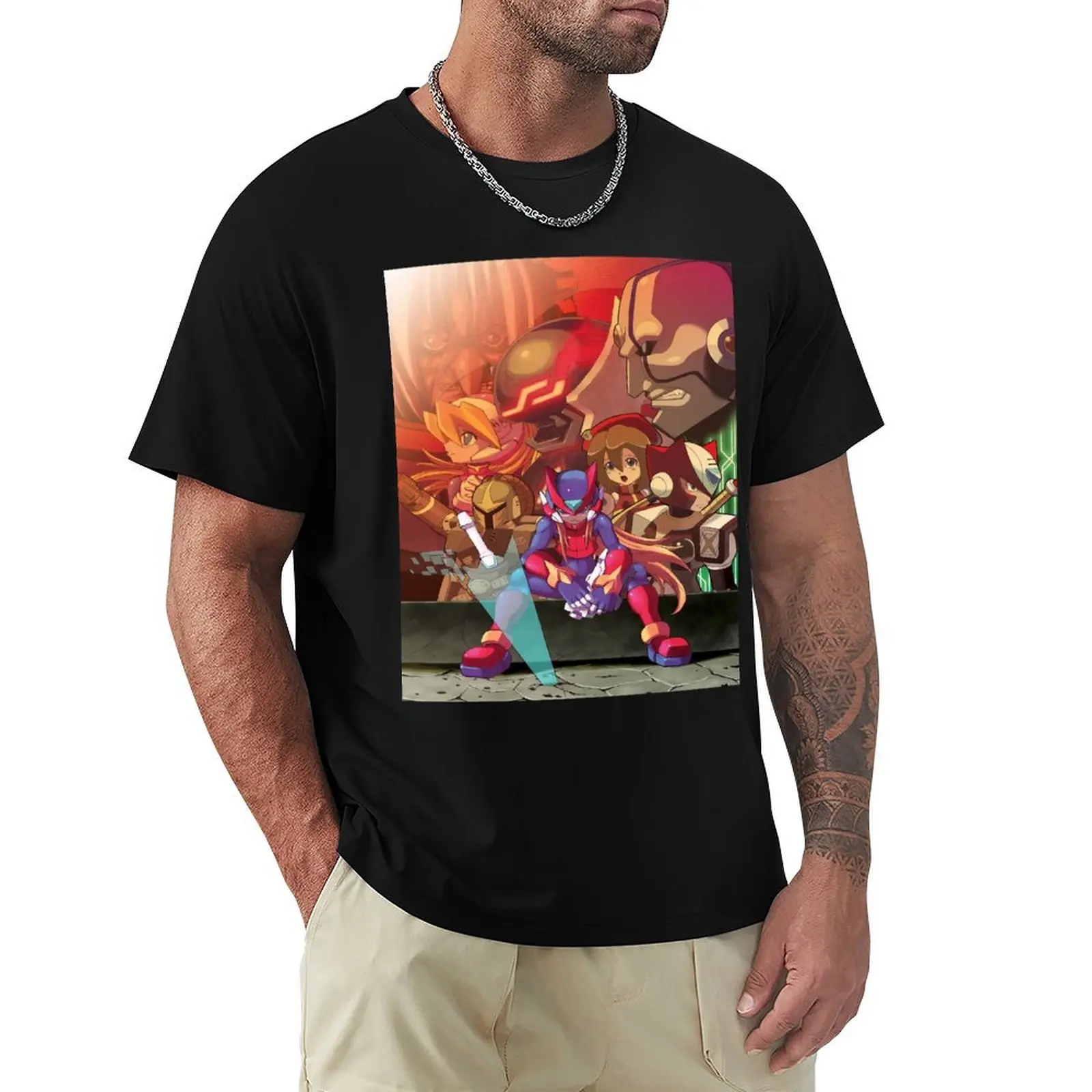 

mega man video game T-Shirt gifts for boyfriend plain cute tops summer top sweat shirts, men