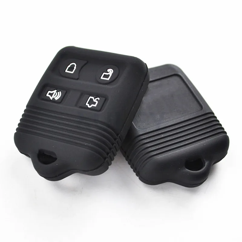 Silicone Key Case Cover Shell For Mercury Cougar Grand Marquis Mariner Montego Sable For Lincoln Ford Focus Remote Fob Protector