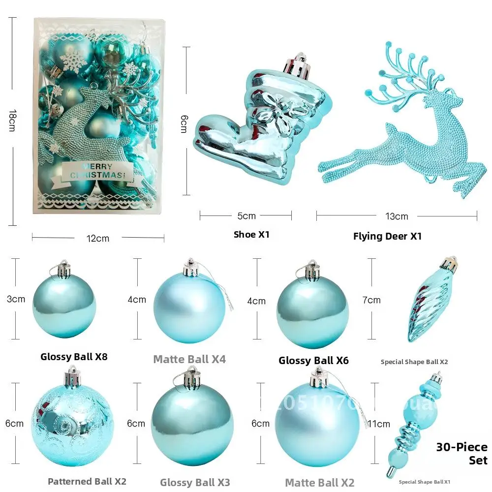 

Christmas Decorations Light Ball Gift Pack Christmas Window Decoration Painted Hanging Ball 30 Pack Christmas Tree Pendant