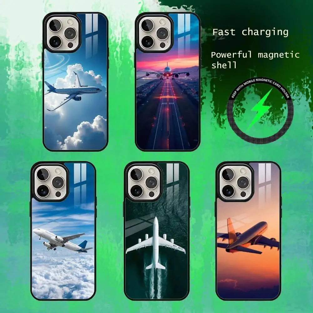 

AirPlan Phone Case For iPhone17,16,15,14,13 Plus,Pro Max Magnetic For Magsafe Wireless Charging