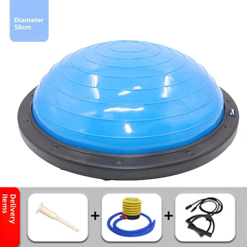 Bosu Balance Trainer Thickened Anti Burst Yoga Ball Home Fitness Proprioception Training Bosu Ball Fitness Hemisphere Yoga Ball