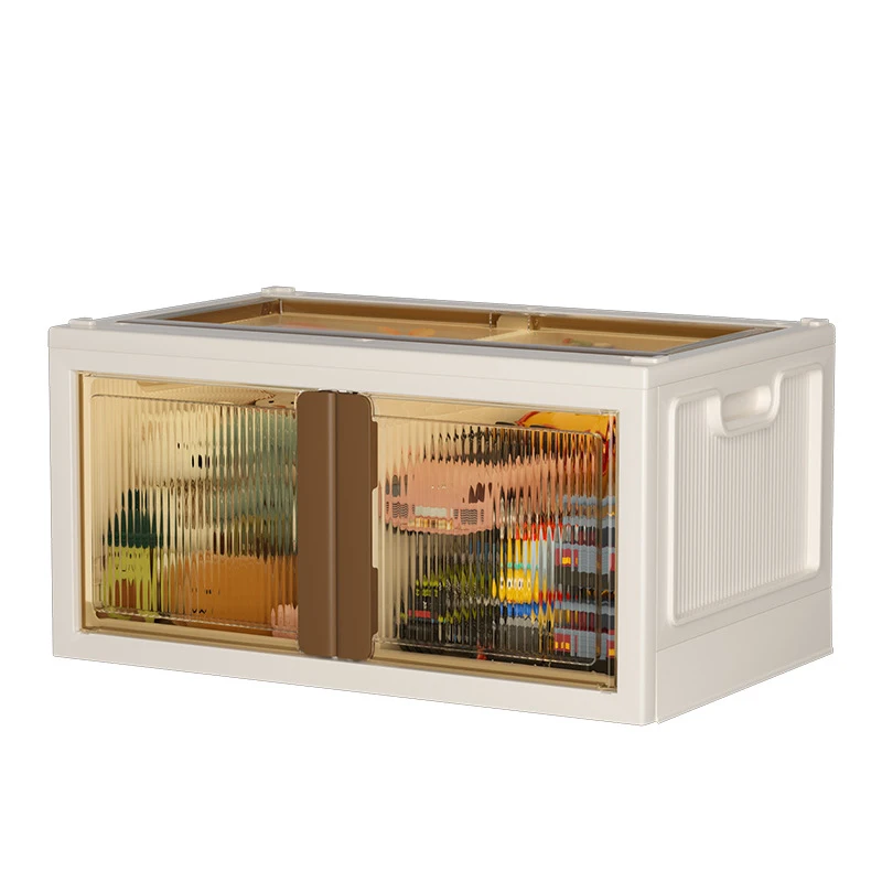 

Простой складной пластиковый контейнер для хранения из полипропилена, 5-слойный, 150 л, современный дизайн, 86x22.5x58 см, для гостиной и спальни, без монтажа