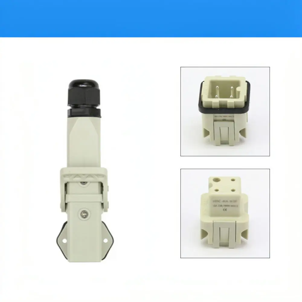 Industrial Power Connector HA004 Aviation Plug Plastic Housing M20 Side Output Horizontal Surface Mount For WZAZDQ