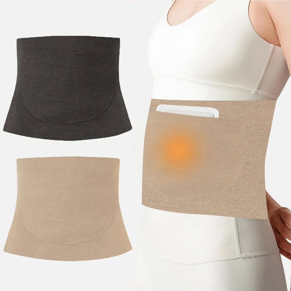 Support de taille thermique unisexe, coton élastique, gril, chauffe-pression du dos de l'abdomen, vêtements intérieurs, Cummerbund d'hiver, support de sac de stomie