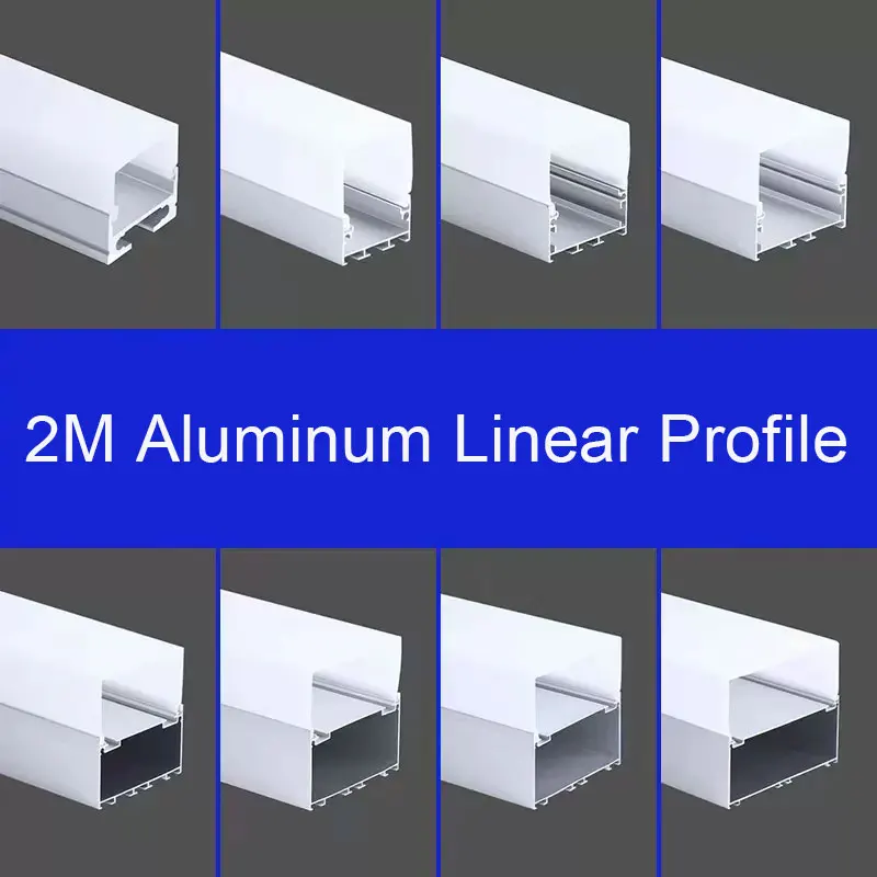LED Multi-faceted Luminous Line Aluminum Profile Suspension Linear Lights For Office Malls Household Embedded Bar Strip Lighting
