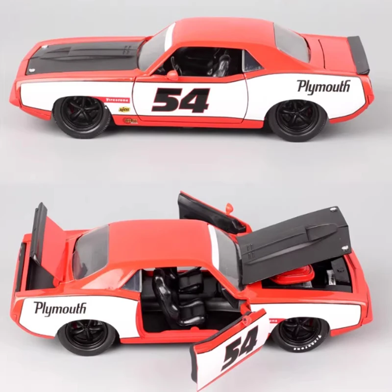 Jada aleación 1:24 escala 1973 Plymouth 54 Firestone simulación músculo coche deportivo modelo clásicos recuerdo para adultos regalo Hobby y juguetes