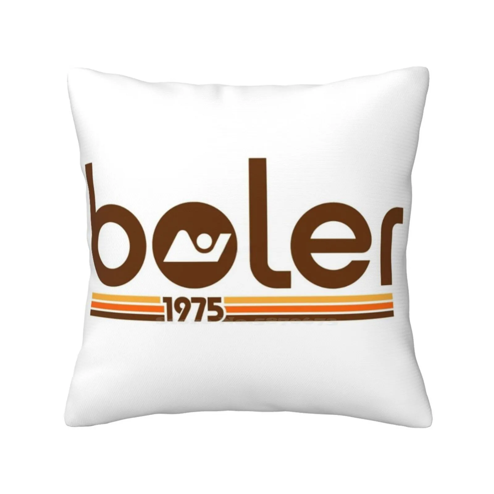 Boler Logo / Wordmark 1975 Home Sofa Car Waist Throw Pillowcase Boler Caravan Trailer Vintage